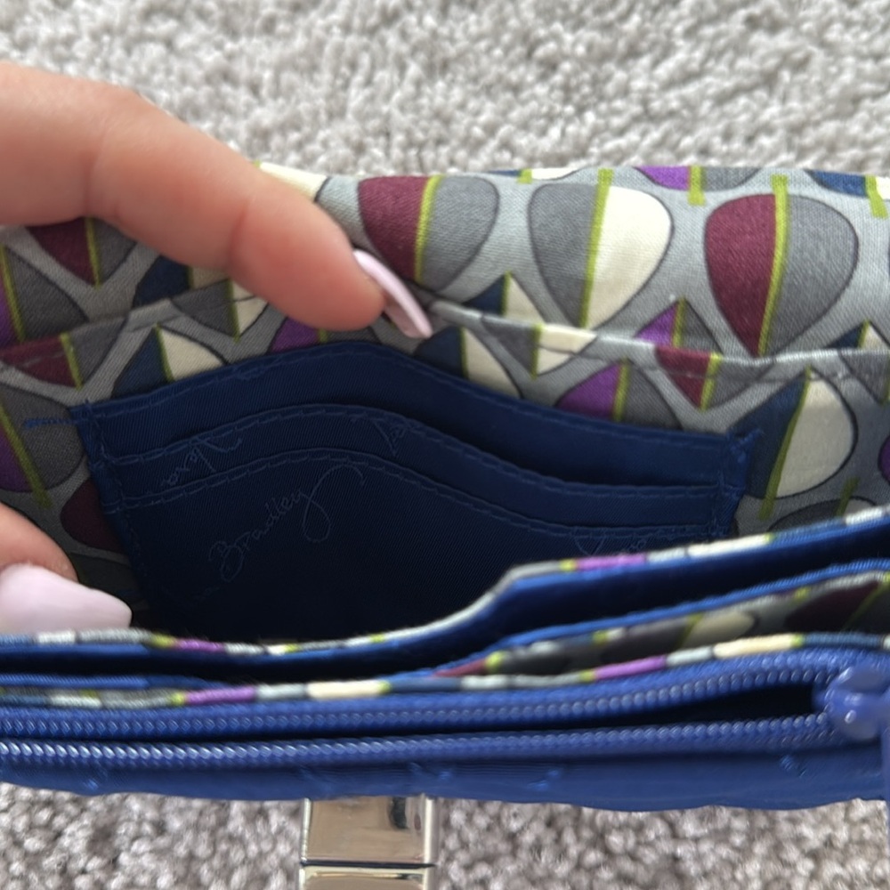 Vera Bradley Quilted Blue Wristlet - Picture 5 of 5